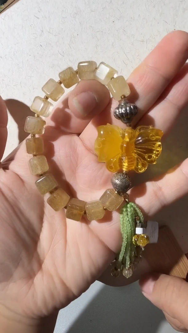 手链琥珀未镶嵌琥珀蝴蝶手链