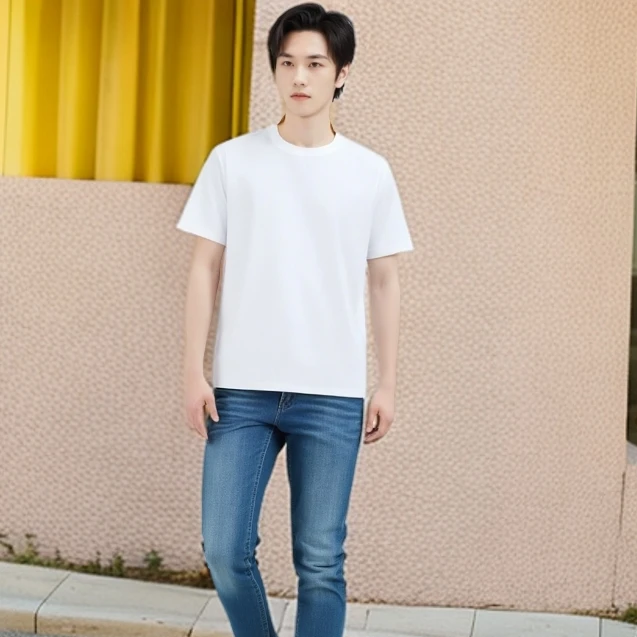 【2件装】230克夏季短袖男生圆领上衣服美式高街痞帅休闲打底t恤