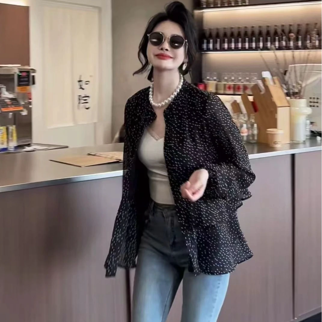 9005夏季高档时尚雪纺衫（清货不调不换不退）