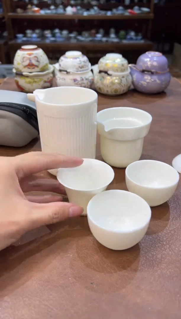 真的很便宜超好看会开片的旅行茶具