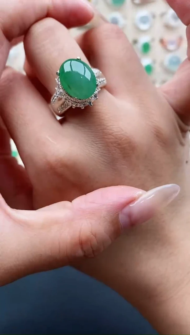 未镶嵌戒指翡翠缅甸天然A货翡翠22  5-6