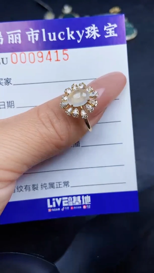 翡翠银S925镶嵌颈饰9415