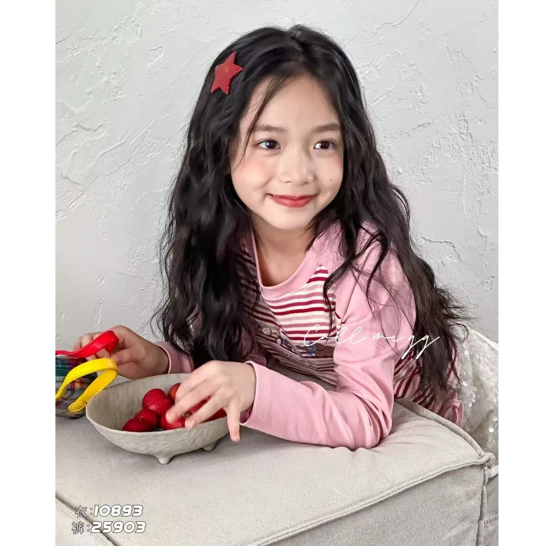 【小慕家】2025春儿童条纹T恤休闲时尚潮流百搭10893