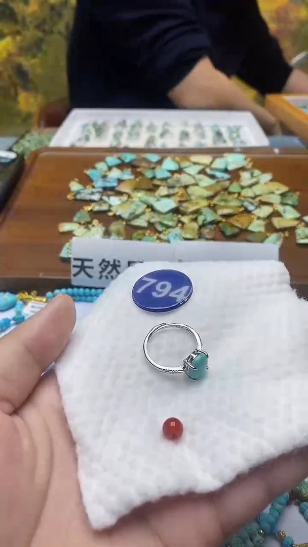 玛瑙/玉髓戒指银S925镶嵌794