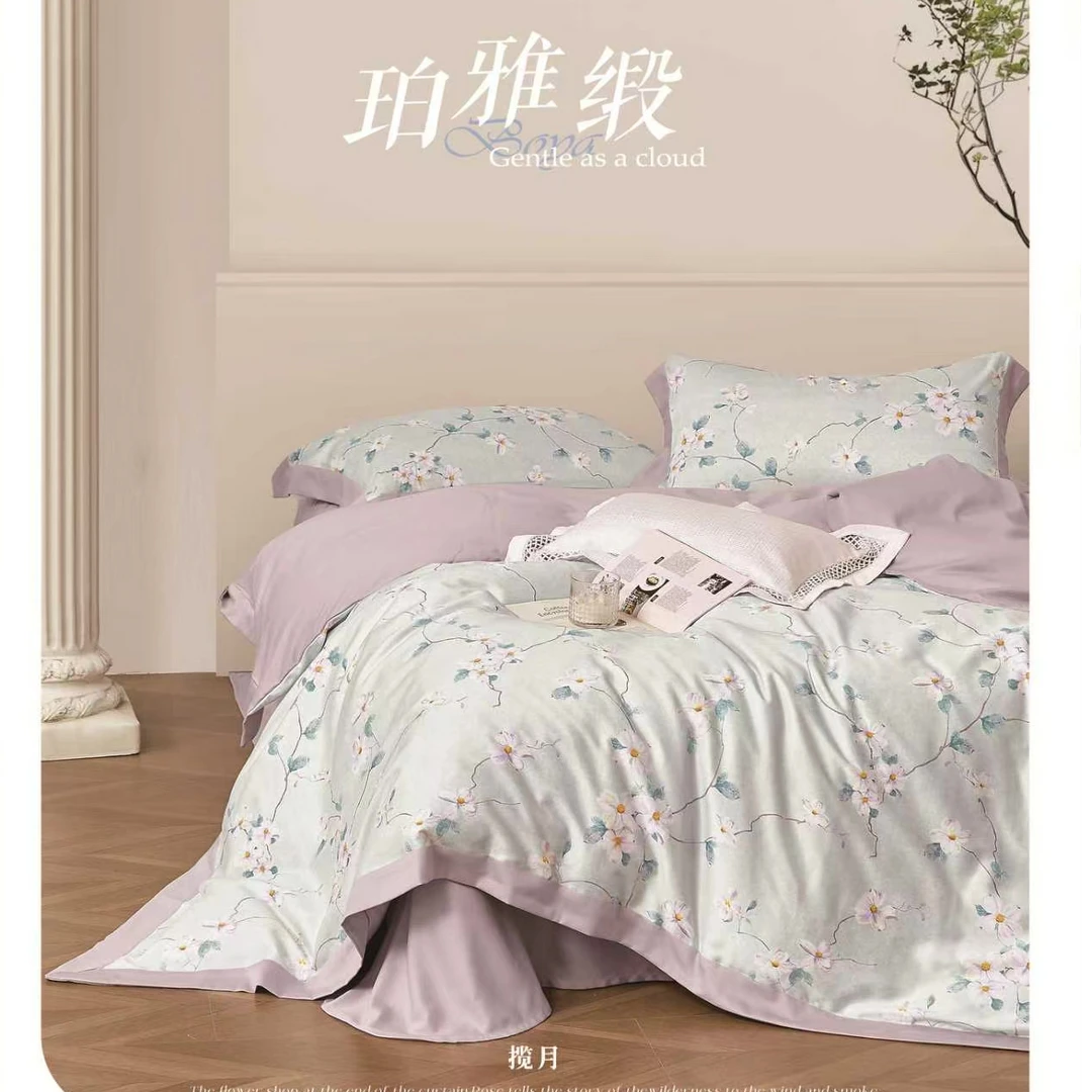 五角星-揽月高端定制款双拼做法四件套被套母亲十里红妆