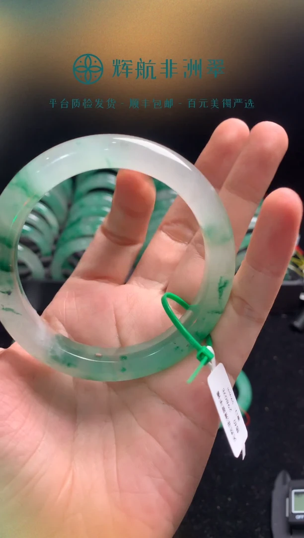石英质玉（非洲翠）手镯未镶嵌非洲翠石英质玉手镯