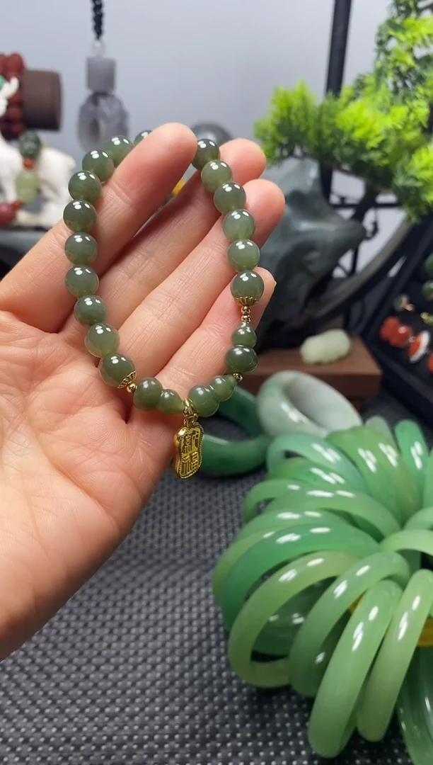 未镶嵌手链和田玉葫芦手串