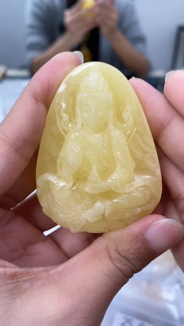 【闪购商品】琥珀裸石未镶嵌天然琥珀蜜蜡观音