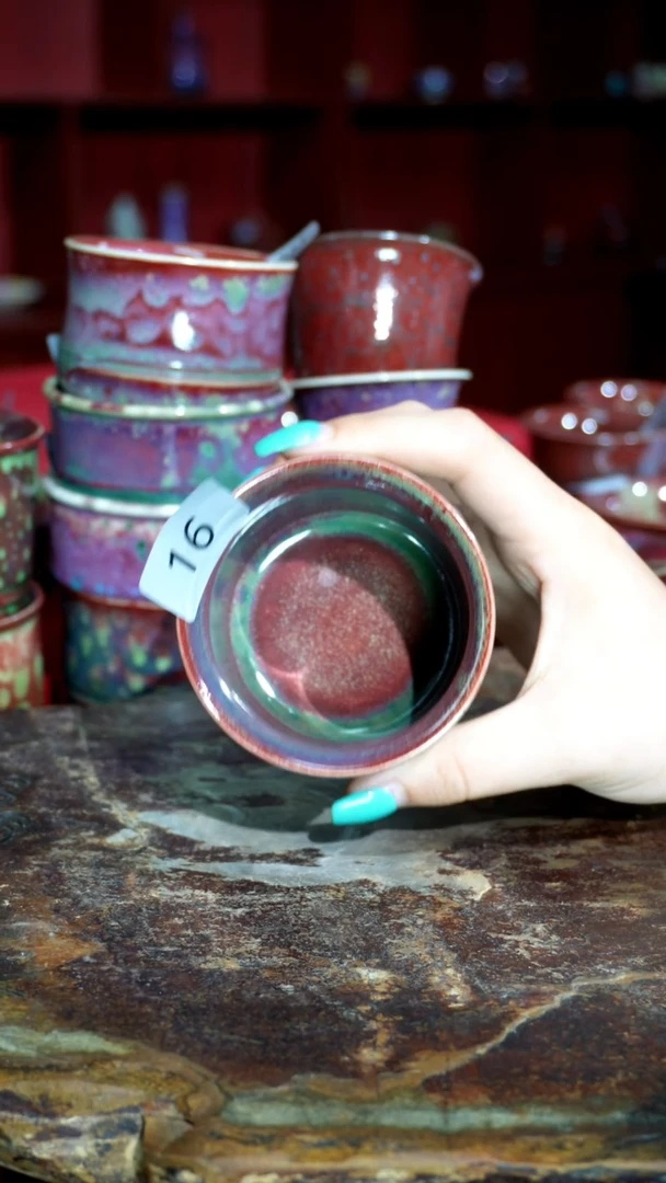 摆件精品窑变钧瓷茶器