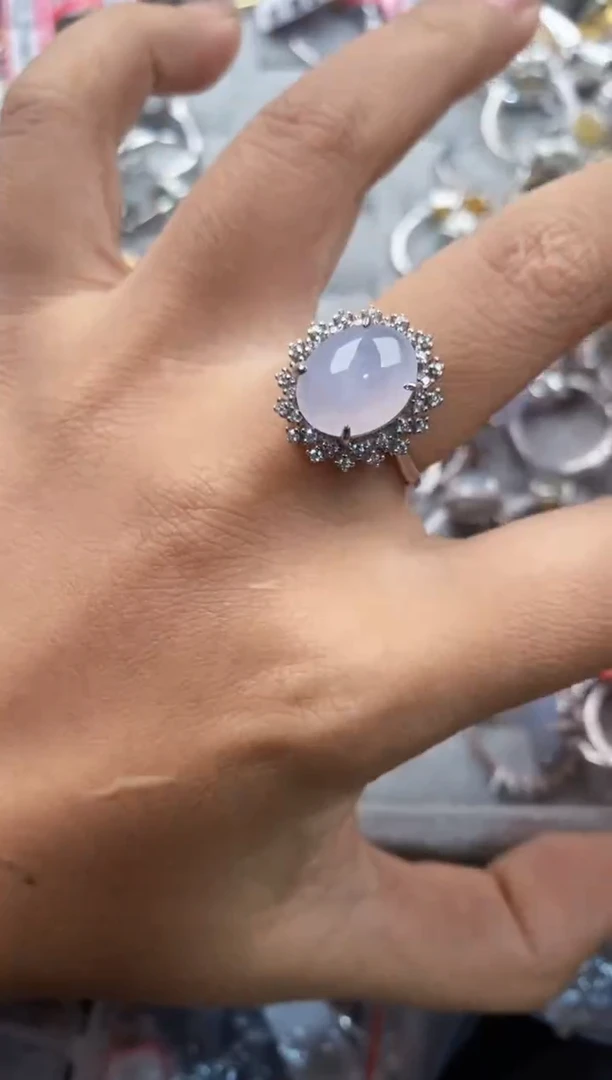 银S925镶嵌戒指翡翠7777----3