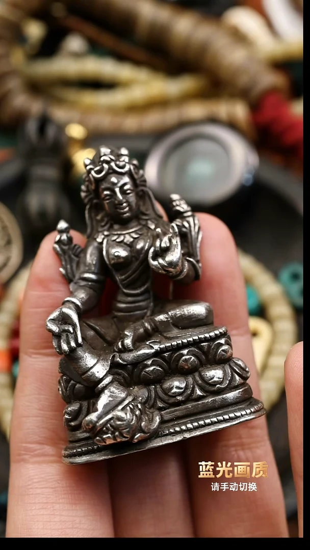 老银子双莲台造像