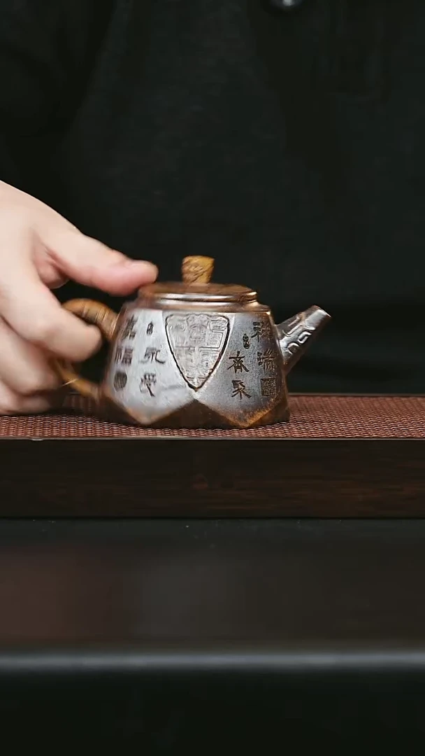 茶壶紫砂宜兴紫砂 钻方 龙骨金砂 李玉瑶h416