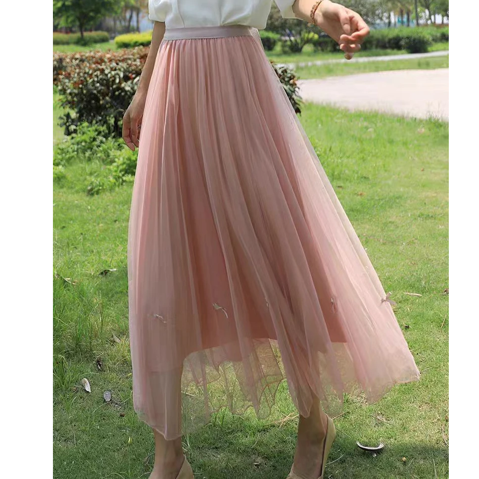 大摆网纱半身裙S134