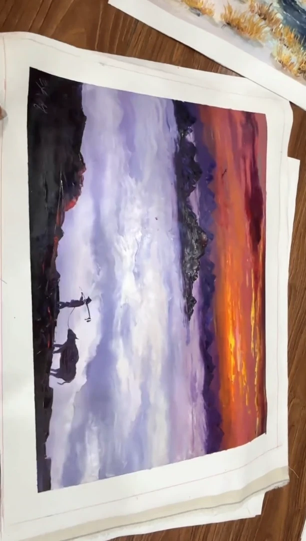 油画 【特价】朝鲜一级画家原创油画 画芯 带证书发货