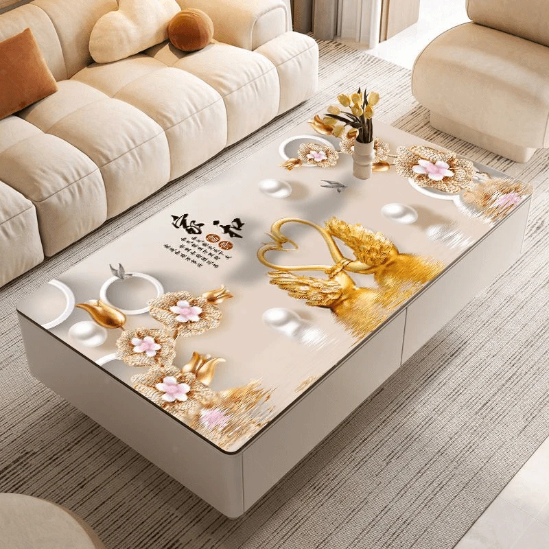 3D立体网红桌垫防水防油防烫餐桌垫可擦免洗客厅茶几垫支持定制