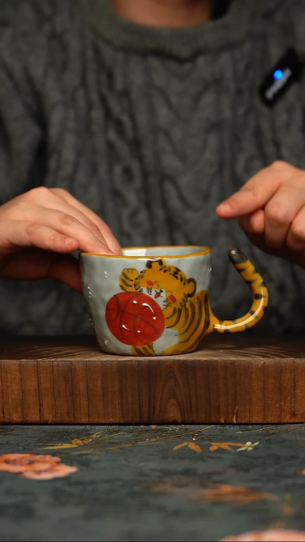 瓷片釉下彩手工手绘同款陶器