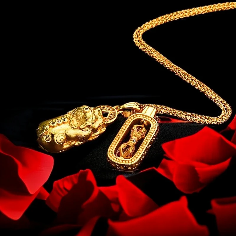 【专柜正品】DIY貔貅金刚杵新中式古法设计骨DIY链