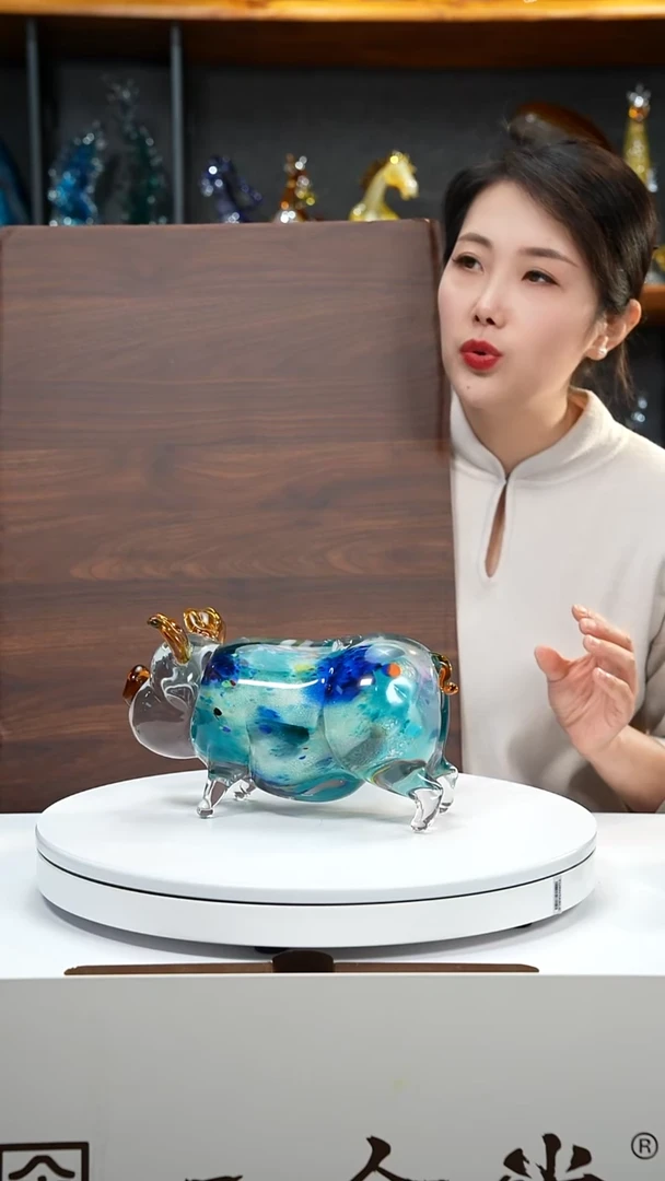 手工艺品琉璃小福猪