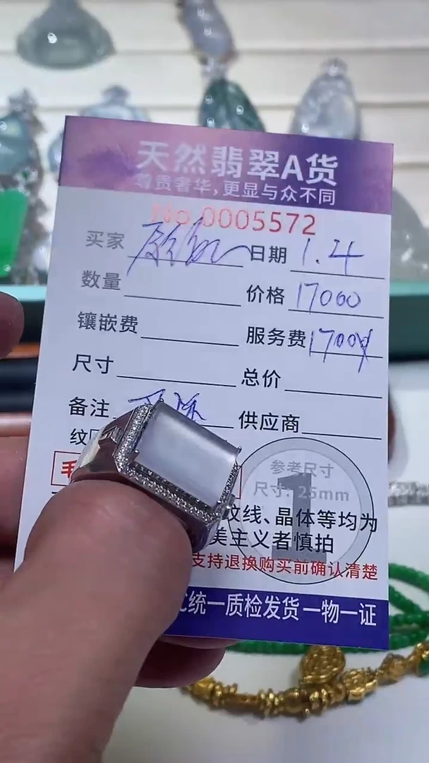 吊坠(不含链)18K金镶嵌翡翠40