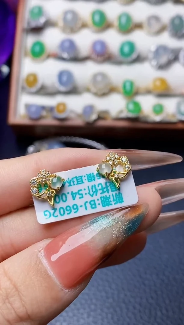 银S925镶嵌戒指翡翠2164