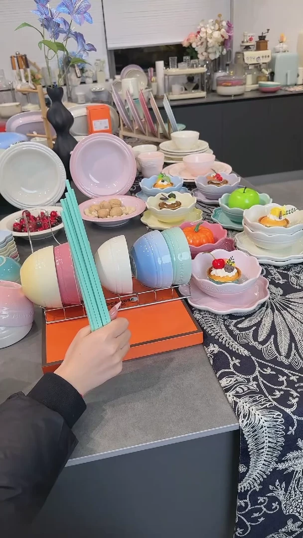 【闪购商品】瓷筷子SPS6双盒装-孔雀青