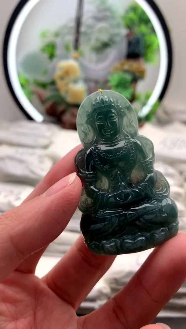 【闪购商品】翡翠颈饰未镶嵌渡母【品质一般能接受再拍】