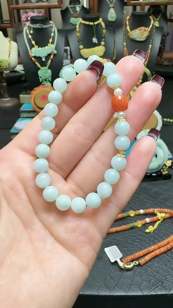 【闪购商品】翡翠手串未镶嵌圆珠设计款单圈