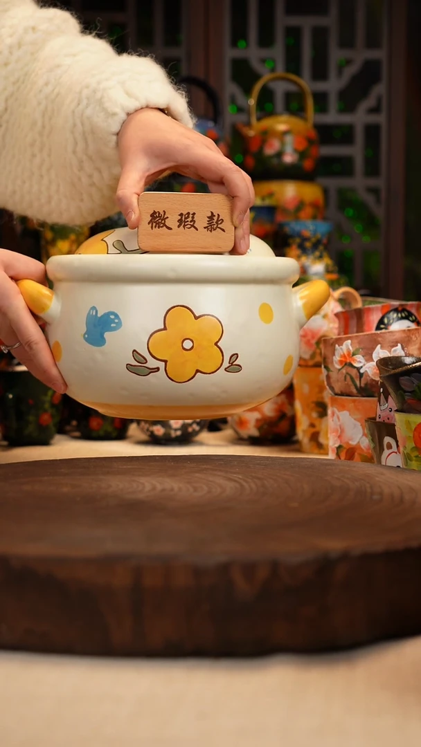 油画 手绘 釉 下彩 微瑕