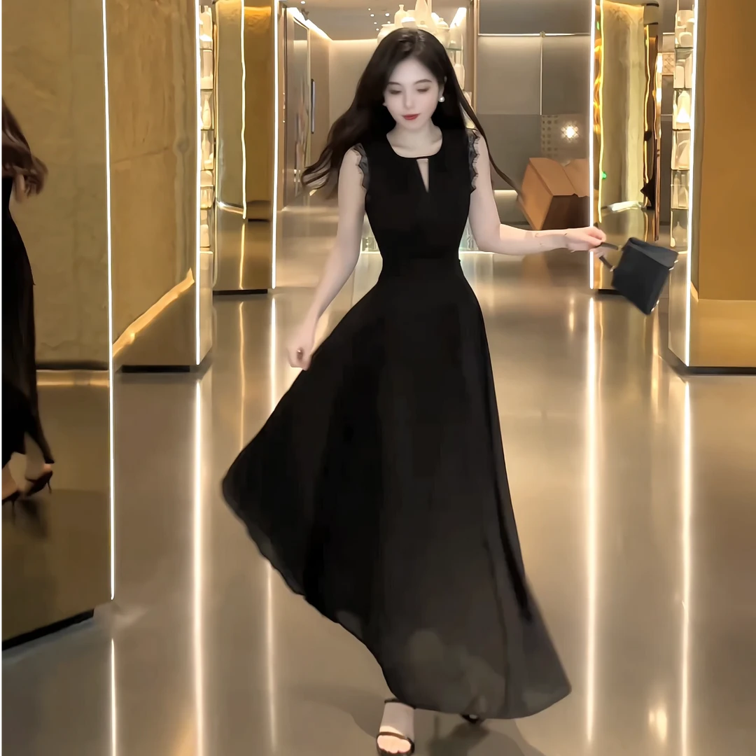 年终请沧25夏季新气质时尚高级收腰百搭通勤显瘦连衣裙 10569 QC