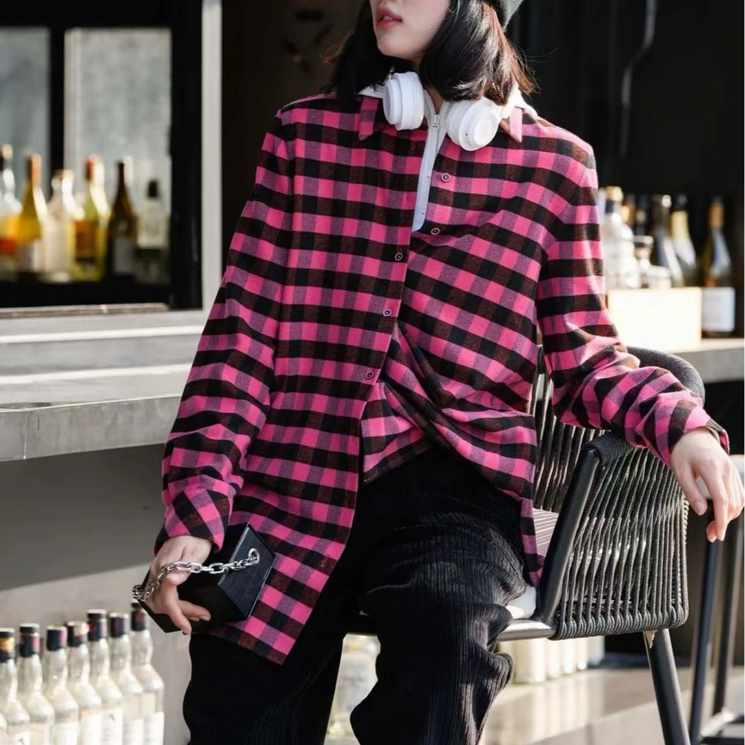 AMASS/阿玛施多色经典简约男友风中长款衬衫5300701