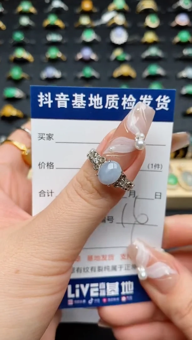 翡翠戒指银S925镶嵌L**y............