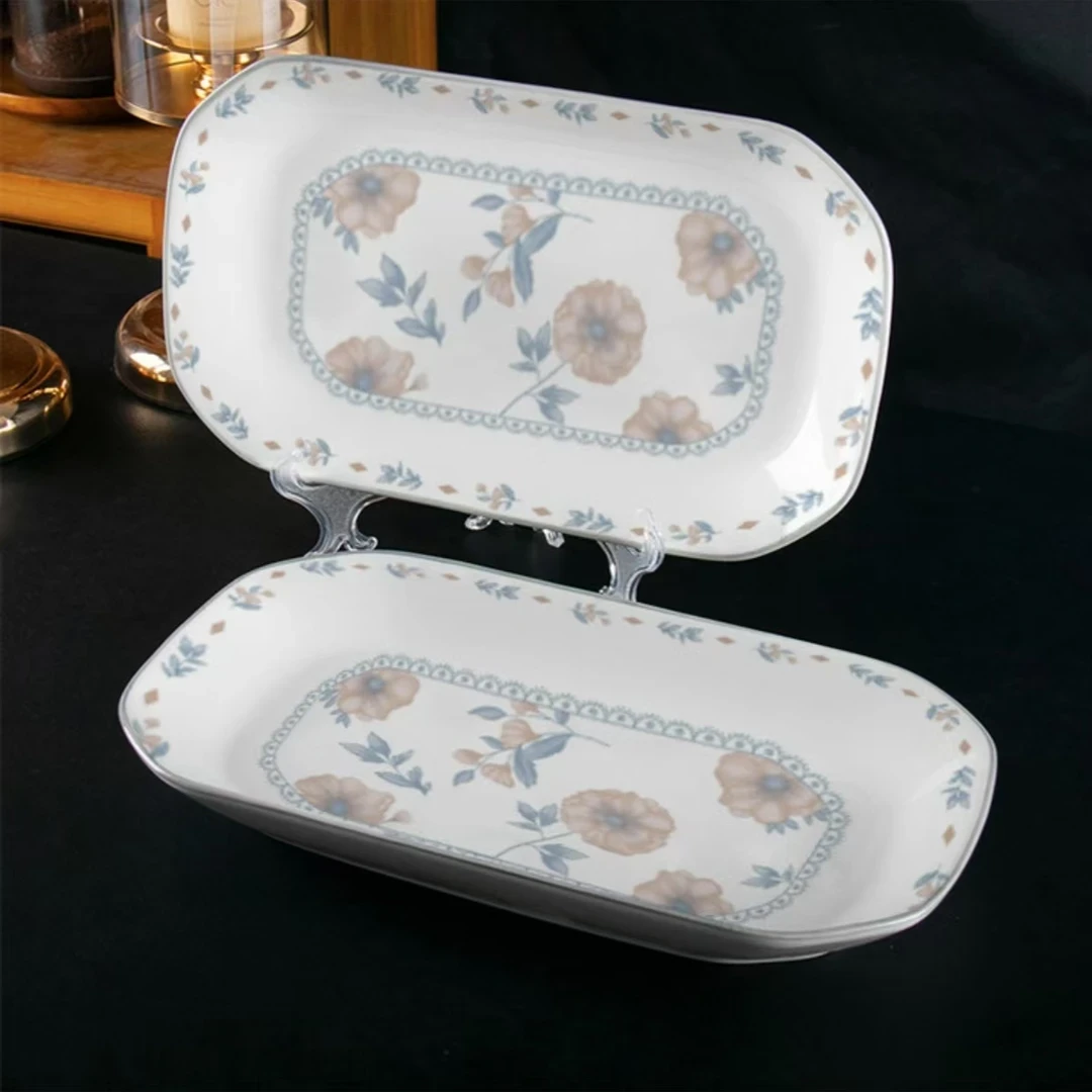 (夏日限定款)夏末12英寸鱼盘2只装 破损联系客服