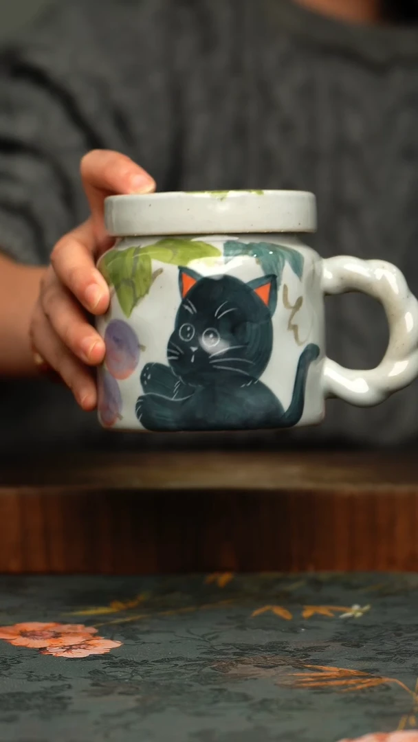 瓷片釉下彩手工手绘同款陶器