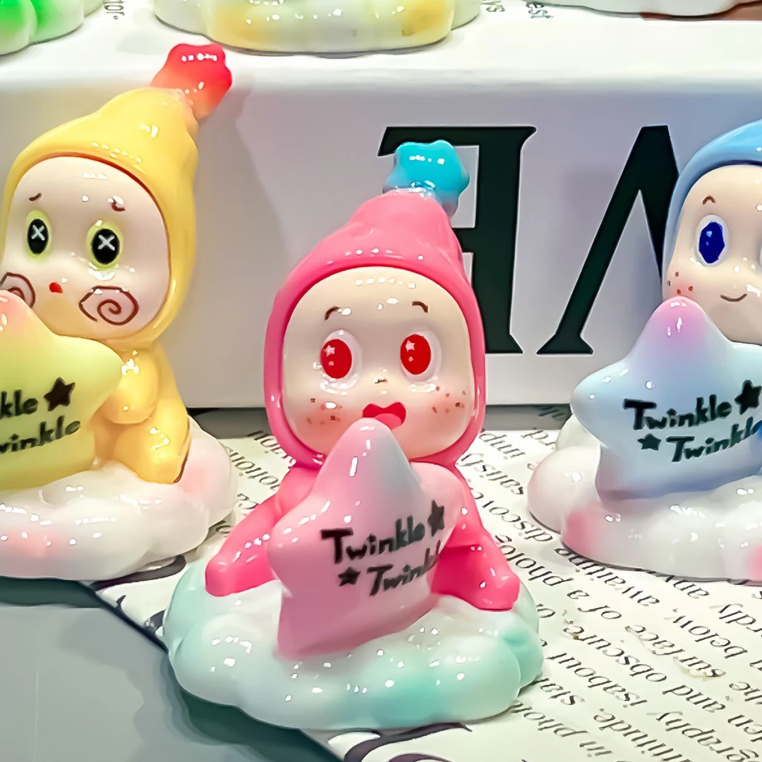 【新款星星人】亮面树脂萌粒diy桌面饰品摆件盲袋代拆