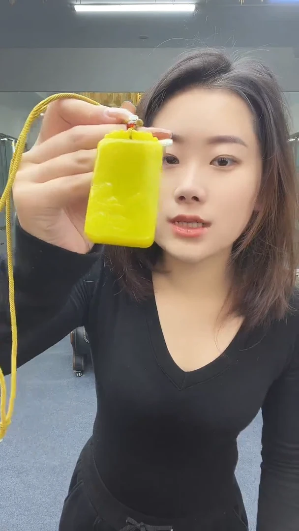 黄色双面坐观音吊坠多样性发货一件