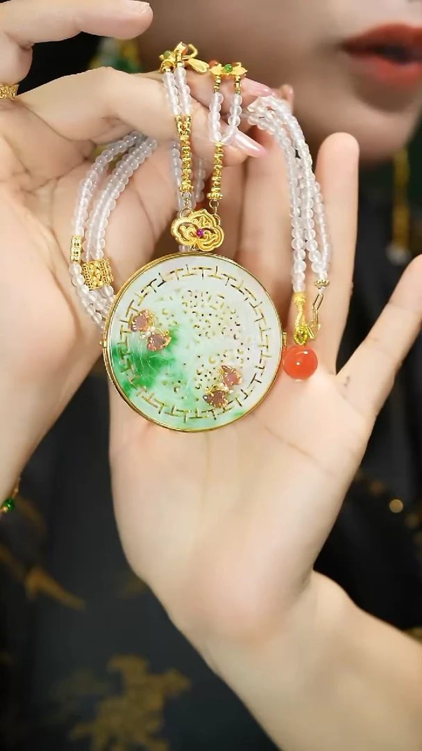 【闪购商品】翡翠项链银S925镶嵌支持48小时鉴赏