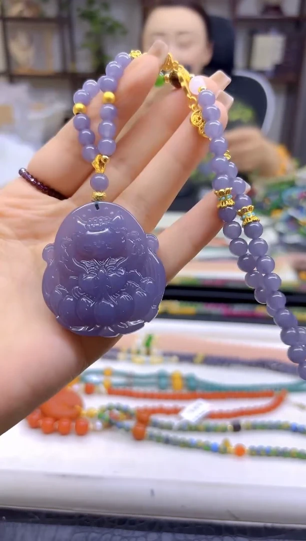 和田玉未镶嵌毛衣链DIY款M780