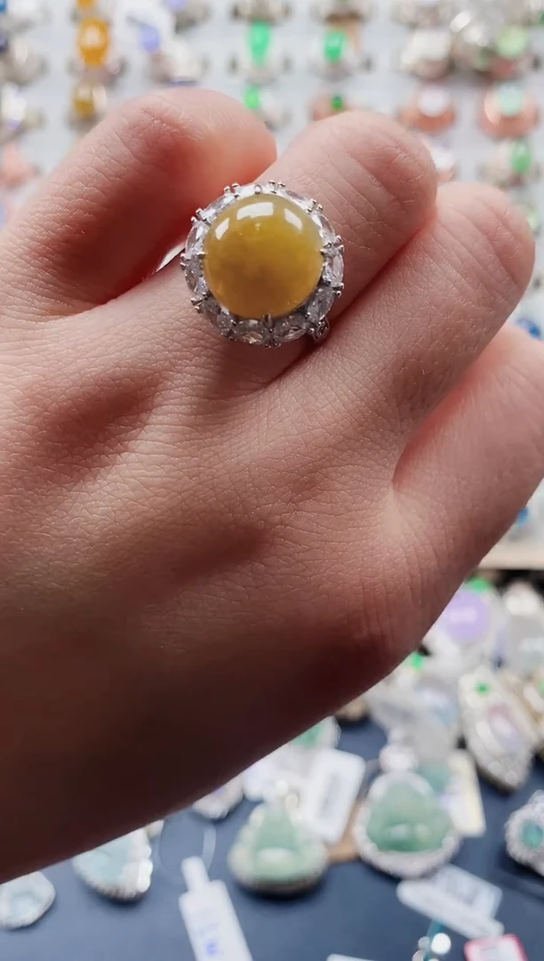 【闪购商品】翡翠戒指银S925镶嵌盘主女戒专场