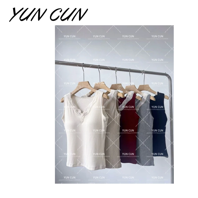 云村-【蕾丝奶皮子背心】软糯亲肤精致提升幸福感的背心713740381