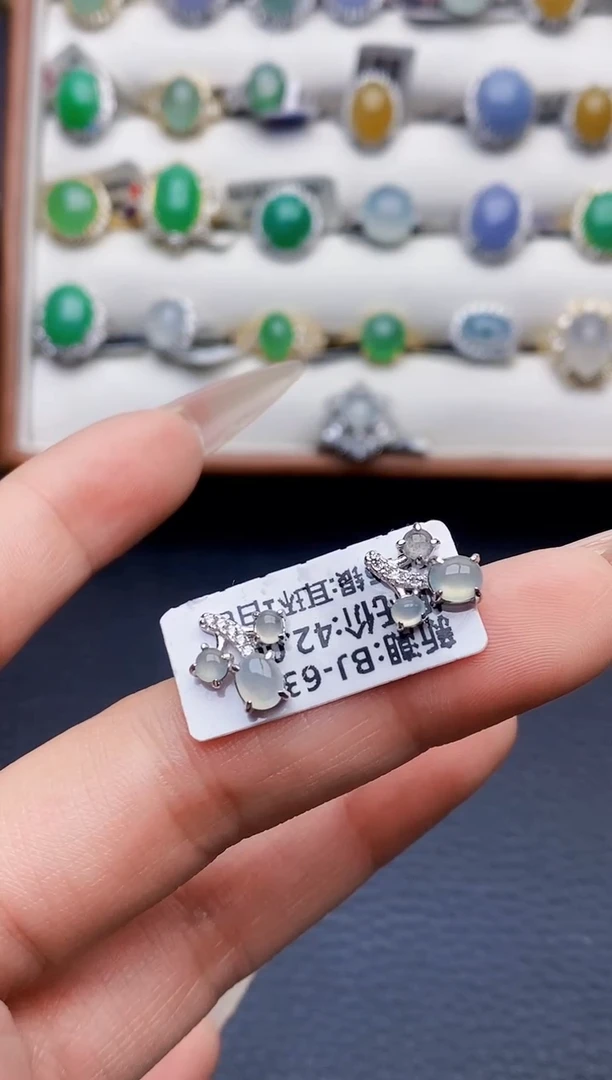 银S925镶嵌戒指翡翠1020