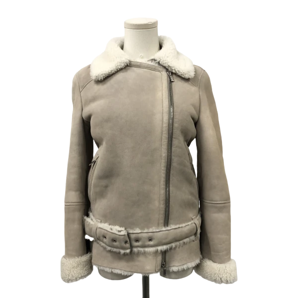 妃鱼/MaxMara Studio/羊皮革/外套/95新/Z1016