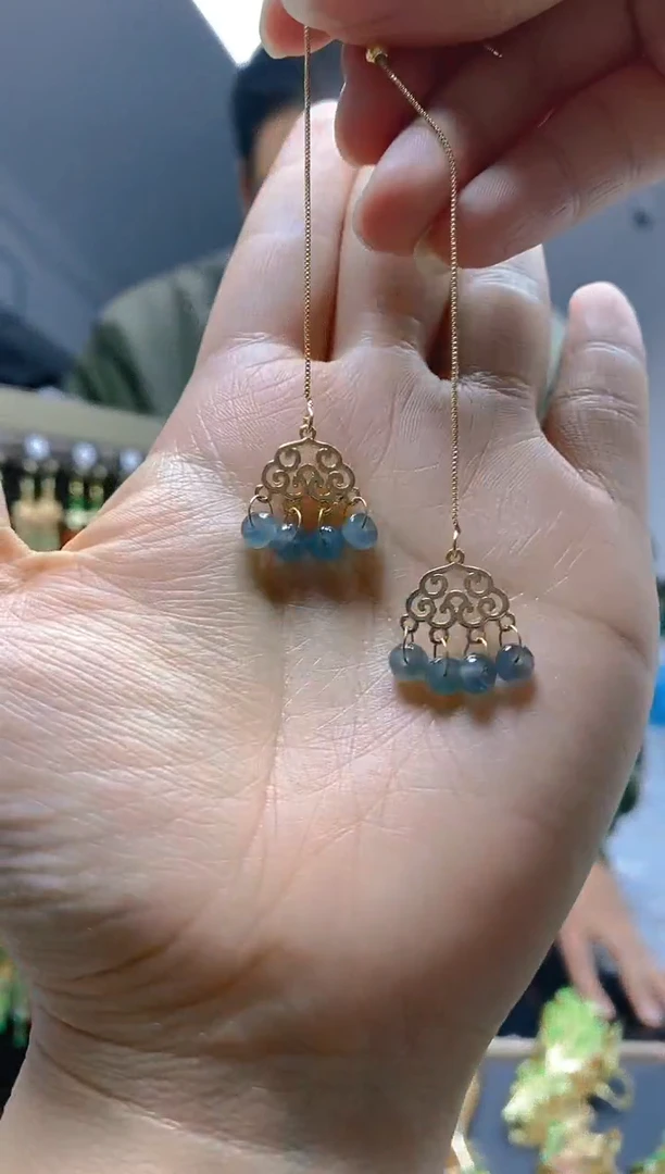 【闪购商品】翡翠耳饰合金0165翡翠耳线