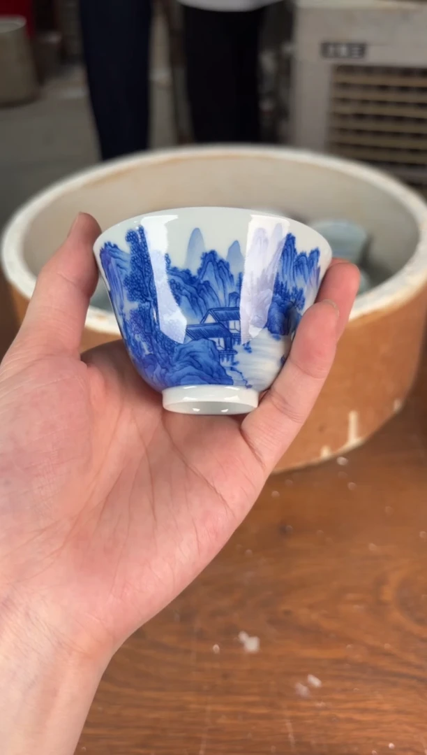 杯看山柴窑青花看山柴窑青花
