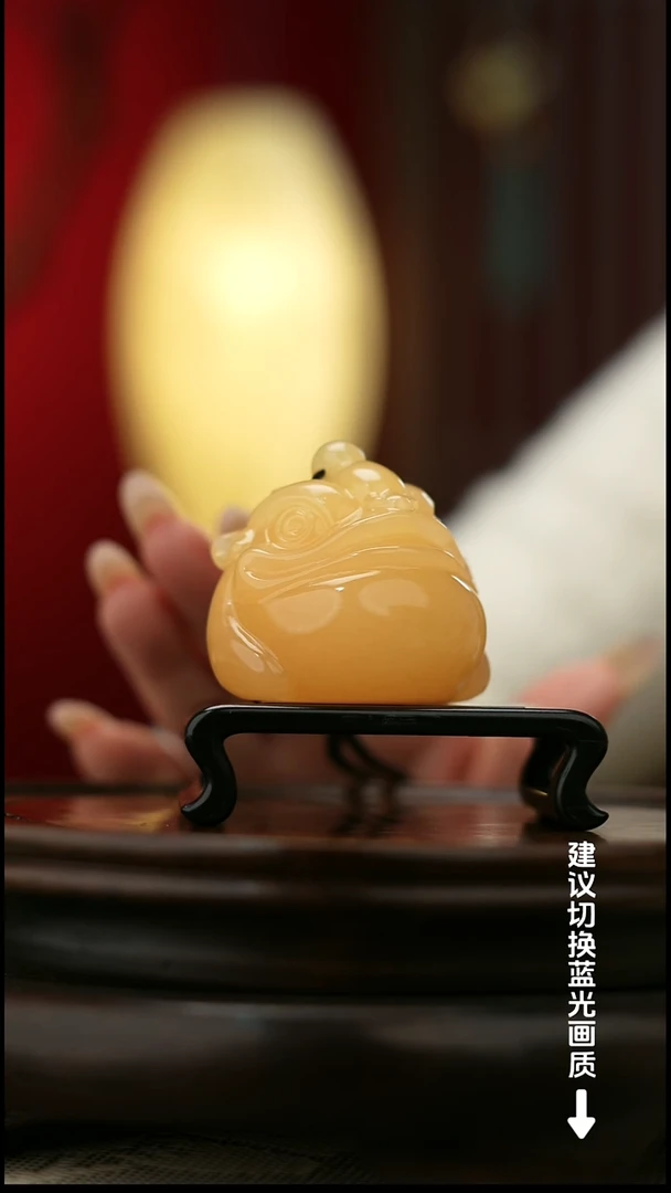 玉【招财金蟾】天然玉石手把件