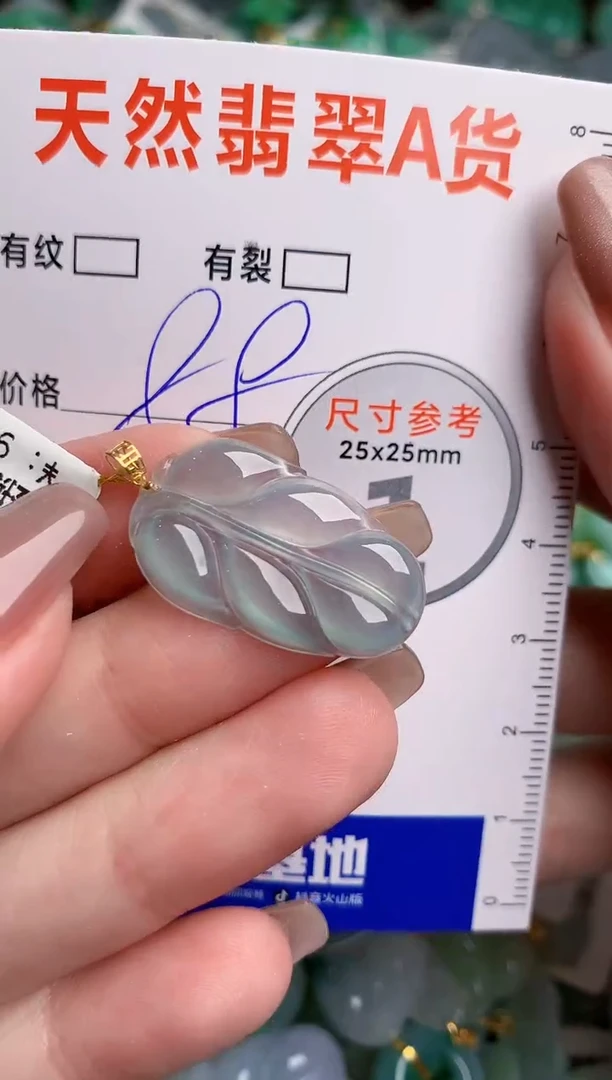 翡翠18K金镶嵌颈饰14006026