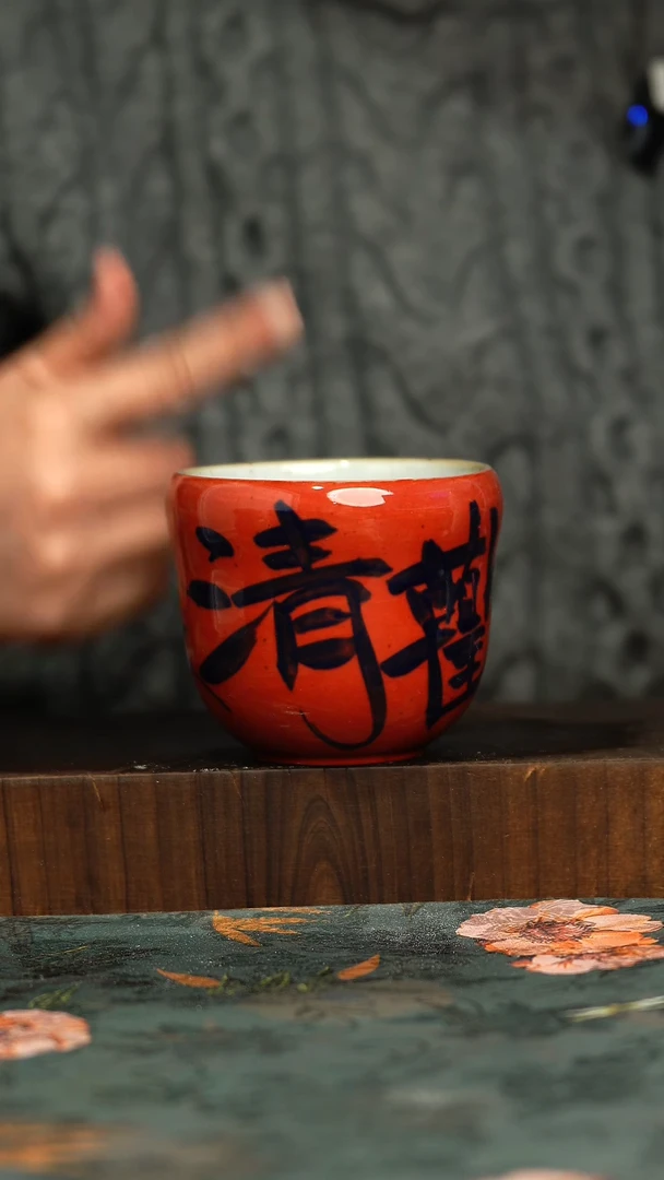 杯釉下彩手工手绘同款陶器
