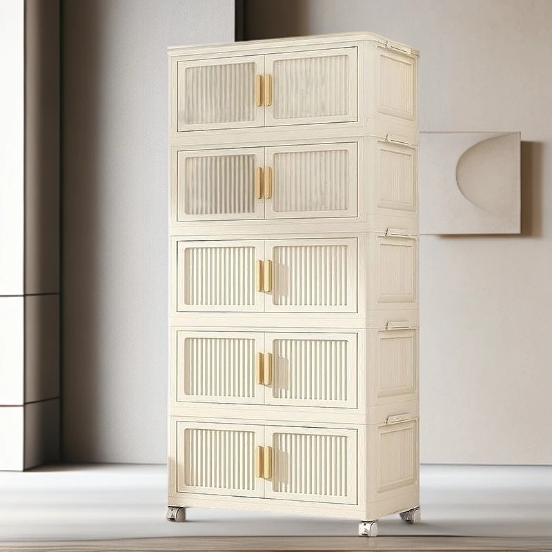 竖纹折叠儿童衣柜收纳柜置物柜家用卧室塑料衣物收纳箱