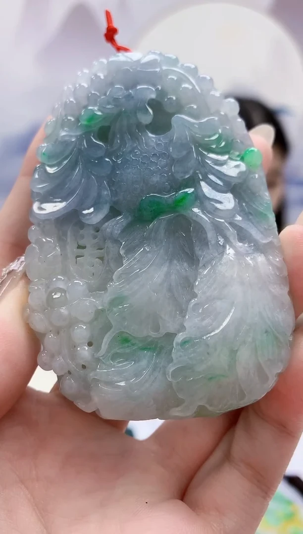 未镶嵌定制翡翠4812jw-毛货挂件100赠珠链