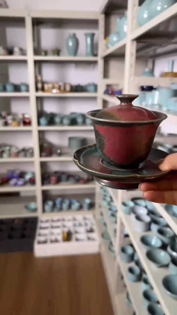 【闪购商品】杯48钧瓷纯手工三才盖碗