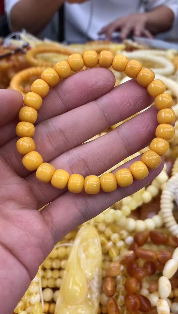 裸石蜜蜡未镶嵌手串